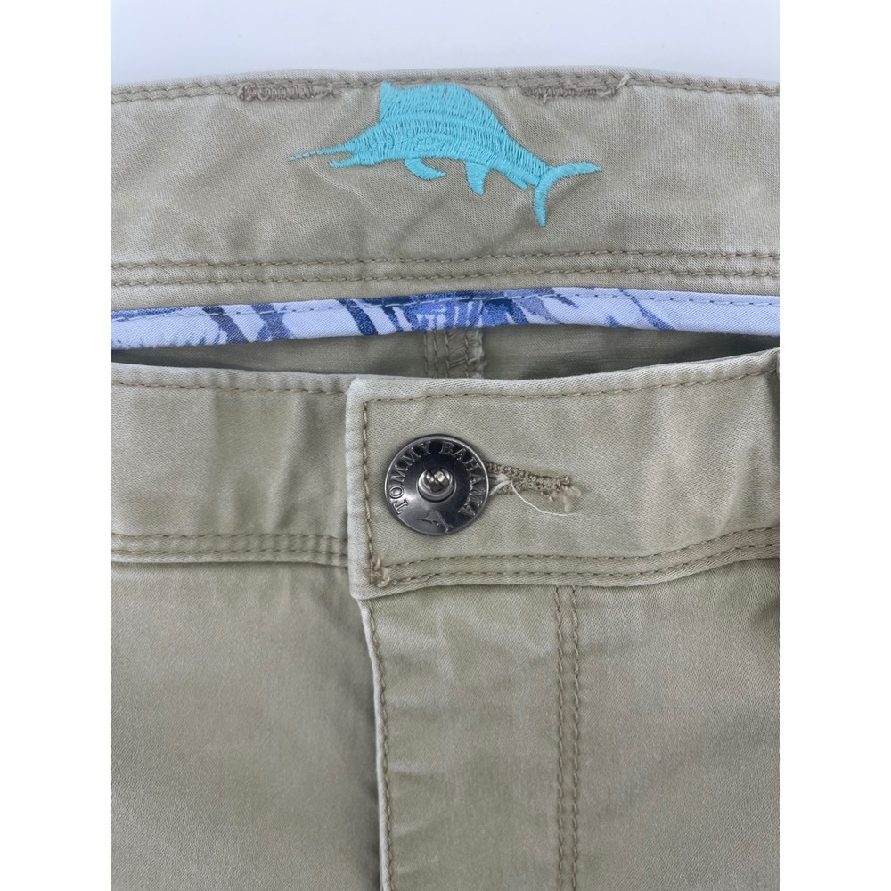 Tommy Bahama Khaki Straight Leg Chino Pants Mens 34x30 Cotton Blend Casual - Picture 3 of 10